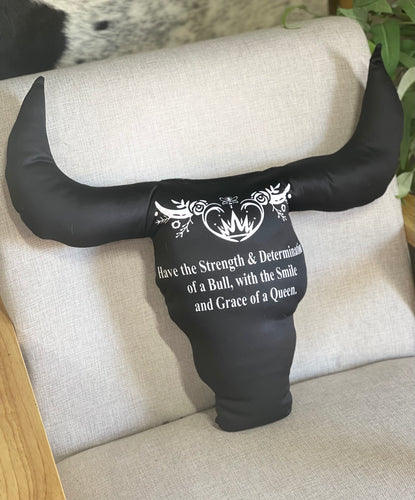 Bullhead Cushion COVER ONLY  - Strength & Determination