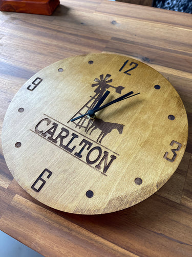 Clock - Personalised Timber