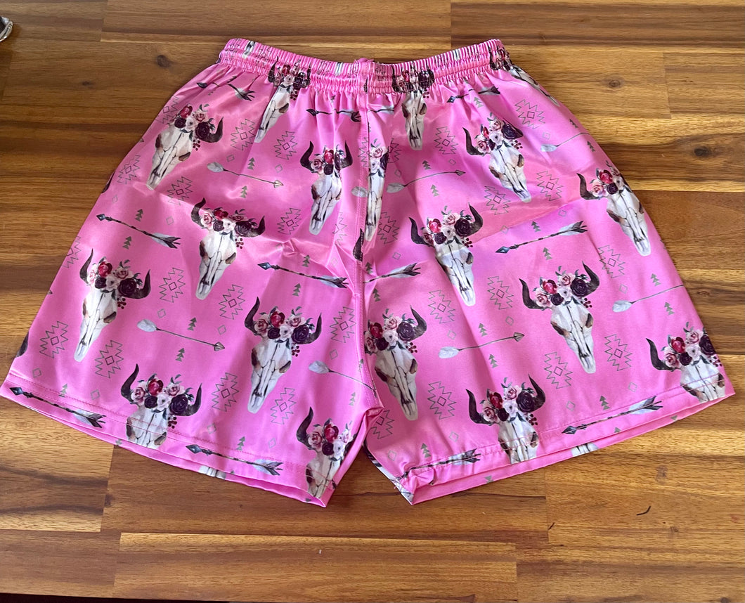 Boxer Shorts - Pink Floral Skull