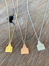 Load image into Gallery viewer, AAA - Necklace - Cattle Ear Tag - Pendant &amp; Chain - Sterling Silver, Rose Gold, Yellow Gold