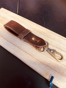 Keyring  - Loopit ~ Clipit - leather for belt