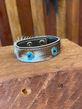 Load image into Gallery viewer, Bracelet - Cowhide ‘N’ Stone 08