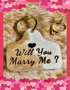 Branding Cattle Ear Tag - Will You Marry Me?
