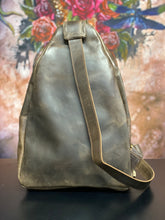 Load image into Gallery viewer, Backpack Sling Crossbody - Brown Leather