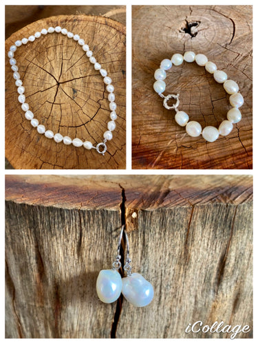Baroque Pearl Set - White/Cream