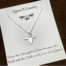 Load image into Gallery viewer, Necklace - Bullhead - Strength &amp; Determination - Sterling Silver