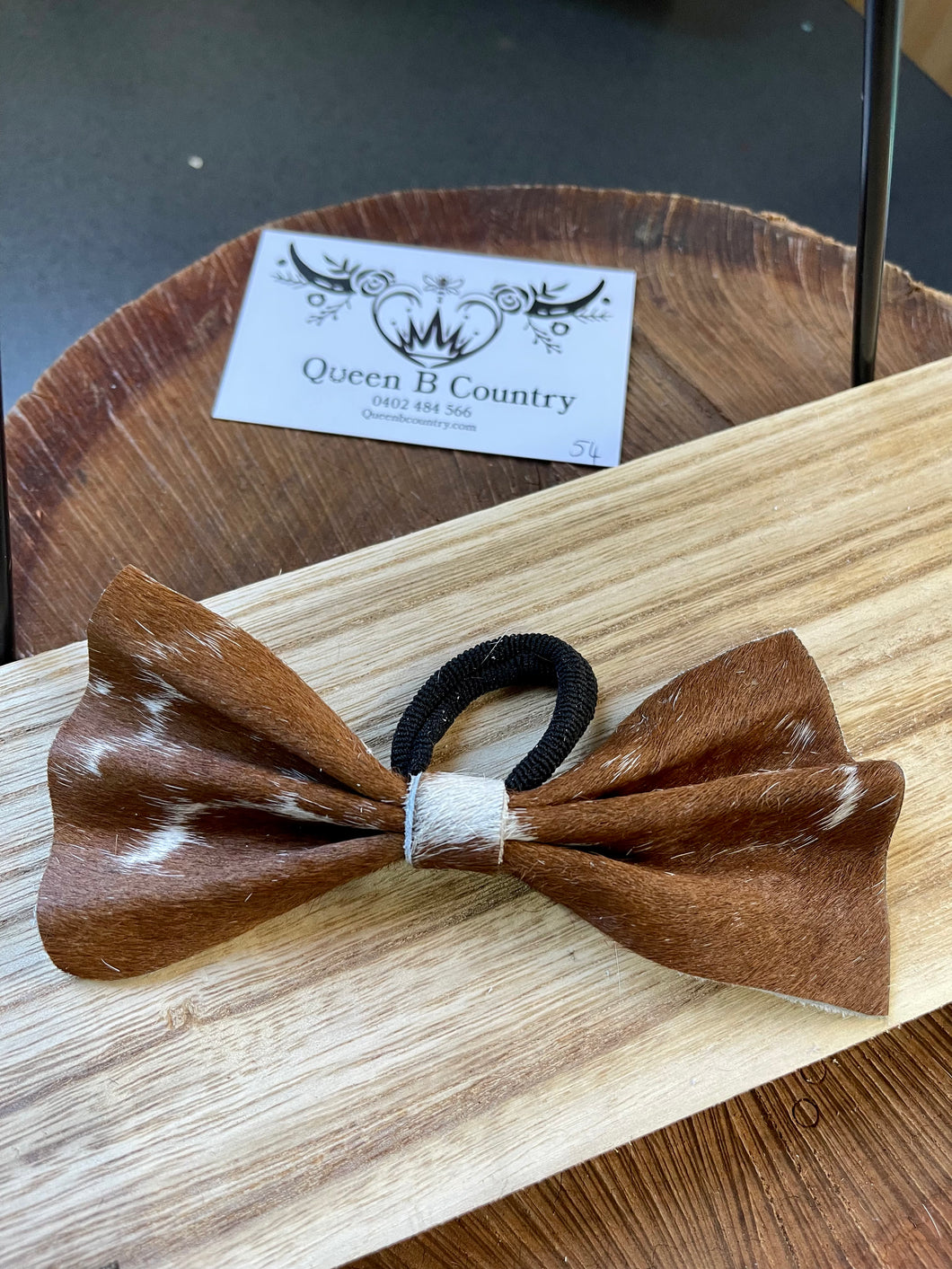 Hair Bow - Cowhide 54