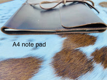 Load image into Gallery viewer, Notepad Cover /Log Book Cover / Diary Cover - Leather - A4 Expandable