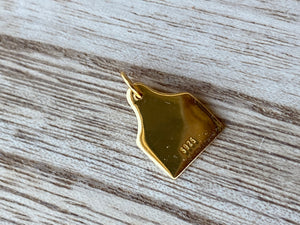 AAA - Necklace - Cattle Ear Tag - Pendant & Chain - Sterling Silver, Rose Gold, Yellow Gold