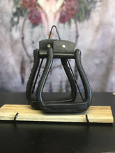 Load image into Gallery viewer, Stirrups - Brown Leather with Brown Leather Stitching