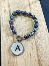 Load image into Gallery viewer, Bracelet - Genuine Freshwater Pearl + Branded Initial