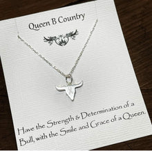 Load image into Gallery viewer, Necklace - Bullhead Strength &amp; Determination ENGRAVED