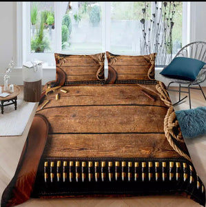 Doona Cover - Timber Floor n Bullets
