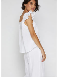 Mystic Ruffle Top - Salt