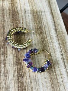 Earrings - La Luna - Amethyst
