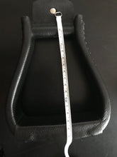 Load image into Gallery viewer, Stirrups - Black Leather with Black Leather Stitching