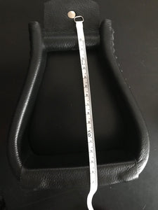 Stirrups - Black Leather with Black Leather Stitching