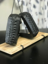 Load image into Gallery viewer, Stirrups - Black Leather with Black Leather Stitching